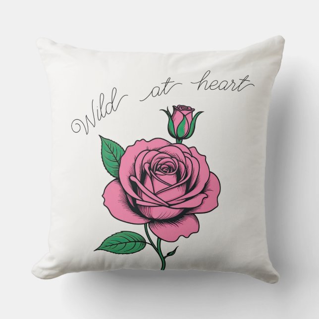 Coussin Sauvage au coeur (Recto)