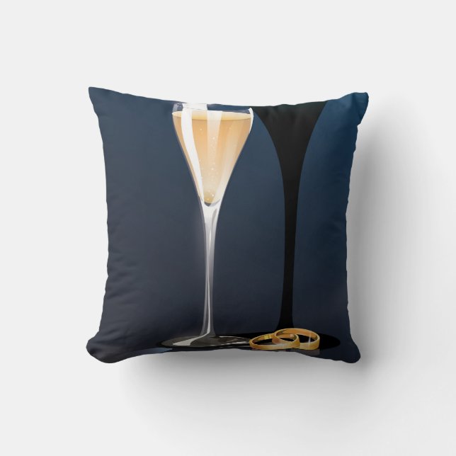 Coussin Sauver la Date Verre et anneaux dorés (Recto)