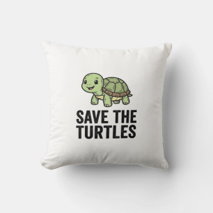 Coussin Sauver Les Tortues Vintage Chemise Conservation To