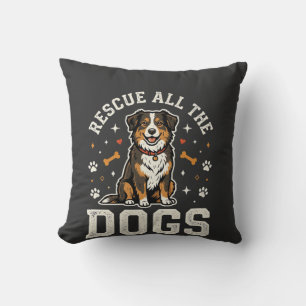 Coussin Sauver Tous Les Chiens Vintage Chien