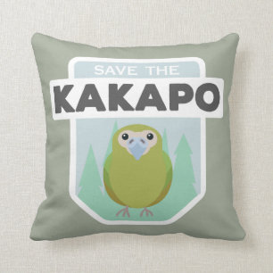 Coussin Sauvez le carreau de maison de kakapo