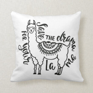 Coussin Sauvez le drame pour votre lama