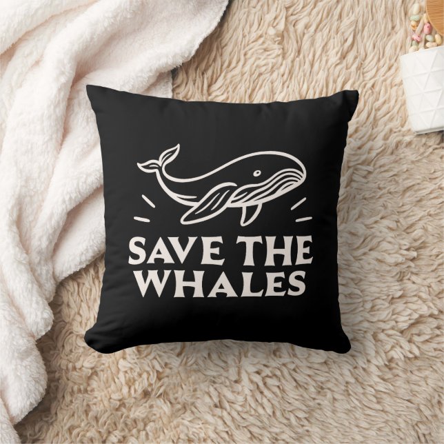 Coussin Sauvez les baleines (Couverture)