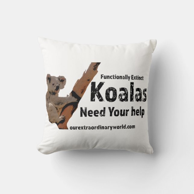 Coussin Sauvez les Koalas (Recto)