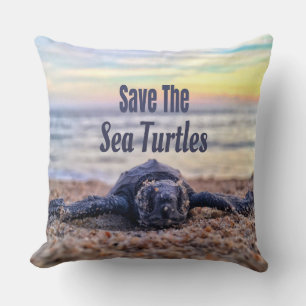 Coussin Sauvez les tortues marines
