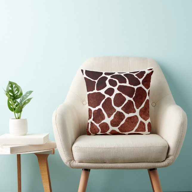 Coussin Savanna Grace : Silhouette de girafe inspirée de l (Créateur téléchargé)