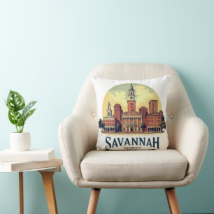 Coussin Savannah Georgia Skyline