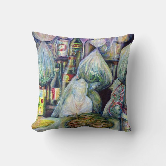 Coussin Saveurs séchées à Singapour (Recto)