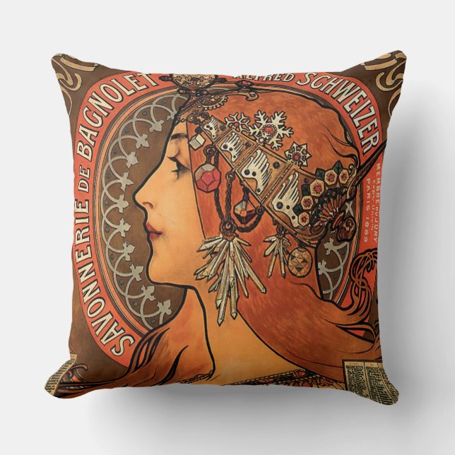 Coussin Savonnerie De Bagnolet par Mucha (Recto)