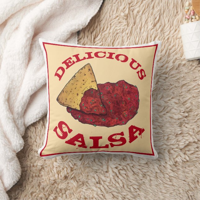 Coussin Savoureux Tomate Salsa Illustration Décor Cuisine (Couverture)