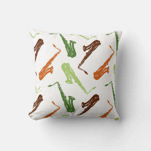 Coussin Saxophone Player Cadeau Jazz Band Instrument de mu