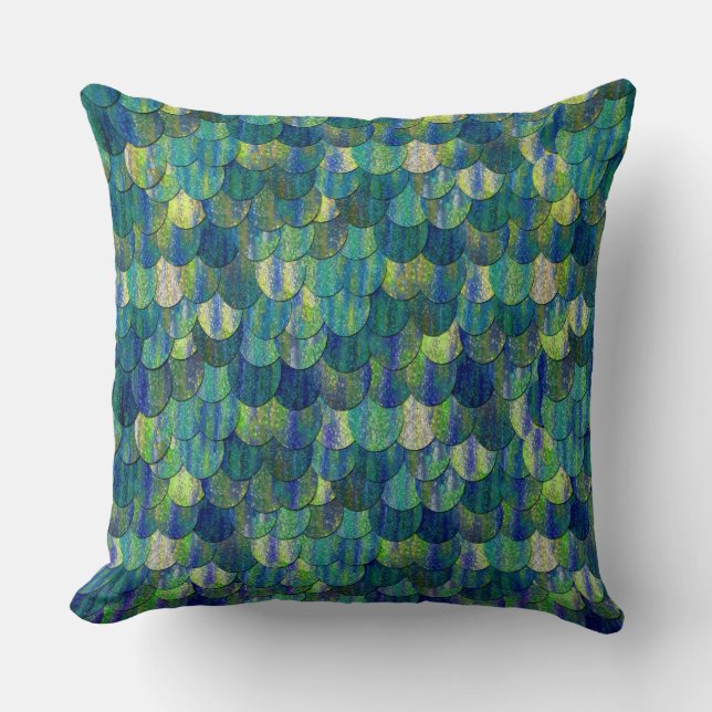 Coussin Scales de sirènes magiques (Recto)