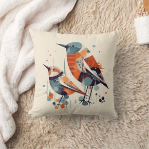 Coussin Scandi Aviary Duet, personnalisé