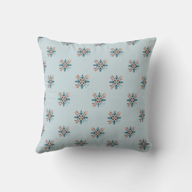 Coussin Scandinave Folk Snowflake Motiv Motif (Verso)