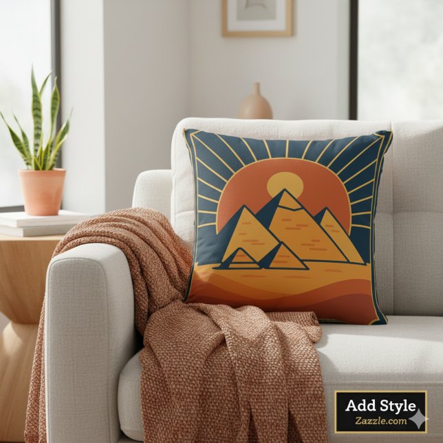 Coussin Scarab Sacré Amulet Design doré (Créateur téléchargé)