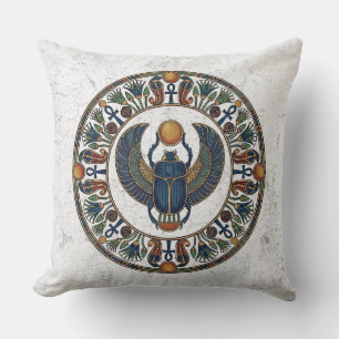 Coussin Scarabée sacré de Khépri : Symbole de Renaissance