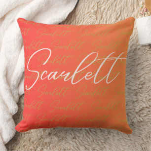 Coussin Scarlett - Motif de nom répétitif