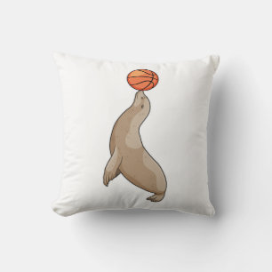 Coussin Sceau avec basket-ball