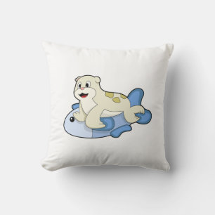 Coussin Sceau avec poisson