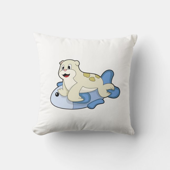 Coussin Sceau avec poisson (Recto)