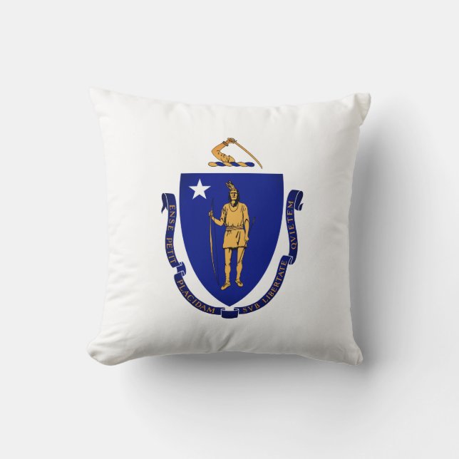 Coussin Sceau d'État du Massachusetts (Recto)