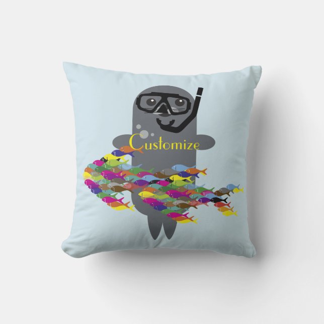 Coussin Sceau gris Thunder_Cove  (Recto)