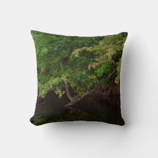 Coussin Scène d'arbre au bord de la rivière tranquille