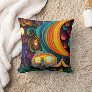 Coussin Scène de camping 3D