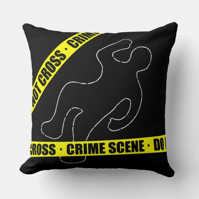 Coussin Scène de crime drôle (Recto)