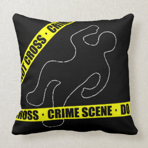 Coussin Scène de crime drôle