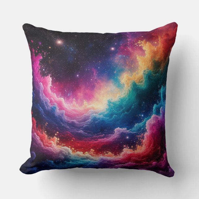 Coussin Scène de galaxie abstraite (Recto)
