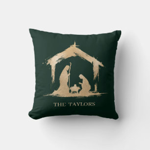 Coussin Scène de la Nativité Religieuse de Noël Photo de F