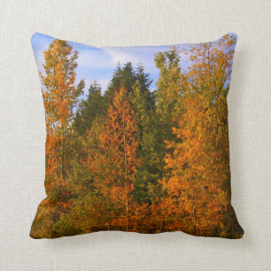 Coussin Scène de montagne, arbres, couleurs d'automne