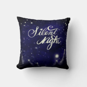 Coussin scène de neige aquarelle thème Noël