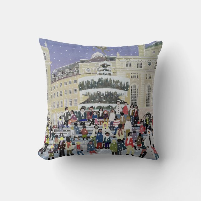 Coussin Scène de neige de Piccadilly (Recto)