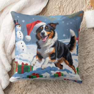 Coussin Scène de Noël australienne Kelpie
