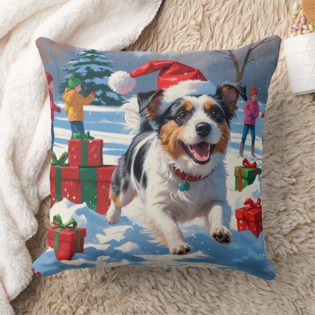Coussin Scène de Noël du Terrier australien (Couverture)