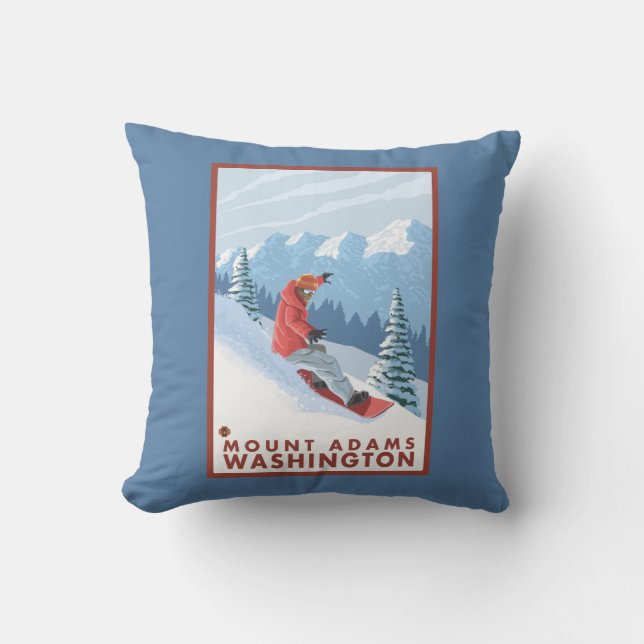 Coussin Scène de surfeur - bâti Adams, Washington (Recto)