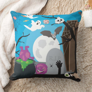Coussin Scène du monstre d'Halloween
