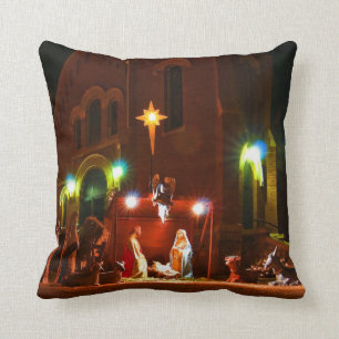 Coussin Scène extérieure de nativité