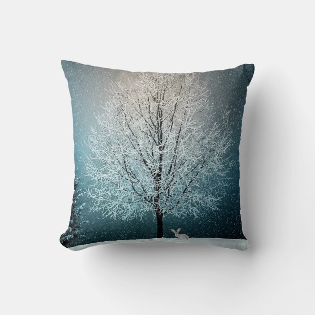 Coussin Scène hivernale (Recto)