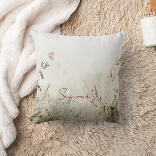 Coussin Scène rêvée de fleurs de printemps (Couverture)