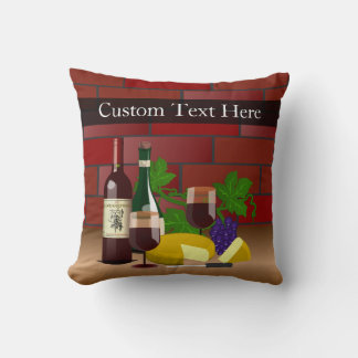 Coussin Scène table de fromage à vin