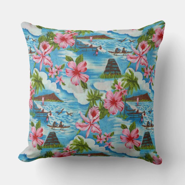 Coussin Scènes hawaïennes (Recto)