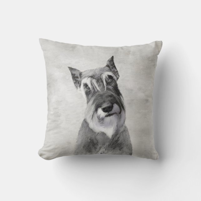 Coussin Schnauzer (Giant) Peinture - Chien Art (Recto)