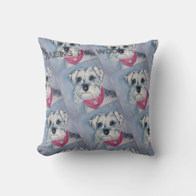 COUSSIN SCHNAUZER GRIS ARGENTÉ DOUX (Recto)