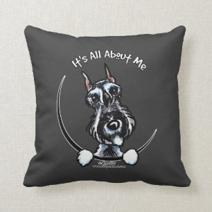 Coussin Schnauzer IAAM de poivre de sel