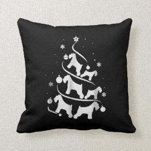 Coussin schnauzer miniature amoureux des chiens d'arbre de