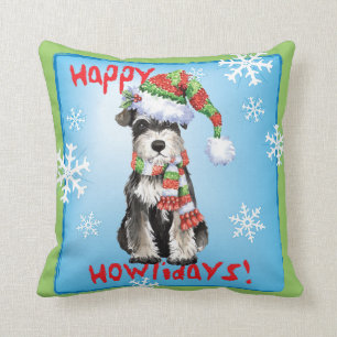 Coussin Schnauzer miniature heureux de Howlidays