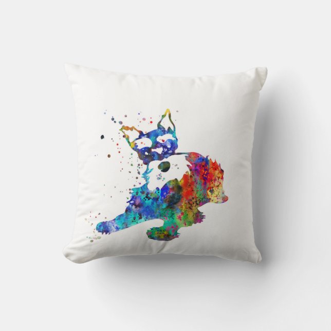 Coussin Schnauzer miniature, schnauze de miniature (Recto)